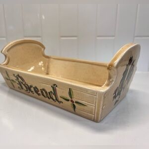 Vintage Metlox Poppytrail California Provincial Green Rooster Bread Server